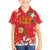 Spain Tio de Nadal Christmas Family Matching Off The Shoulder Long Sleeve Dress and Hawaiian Shirt Traditional Christmas Log Red Version - Wonder Print Shop