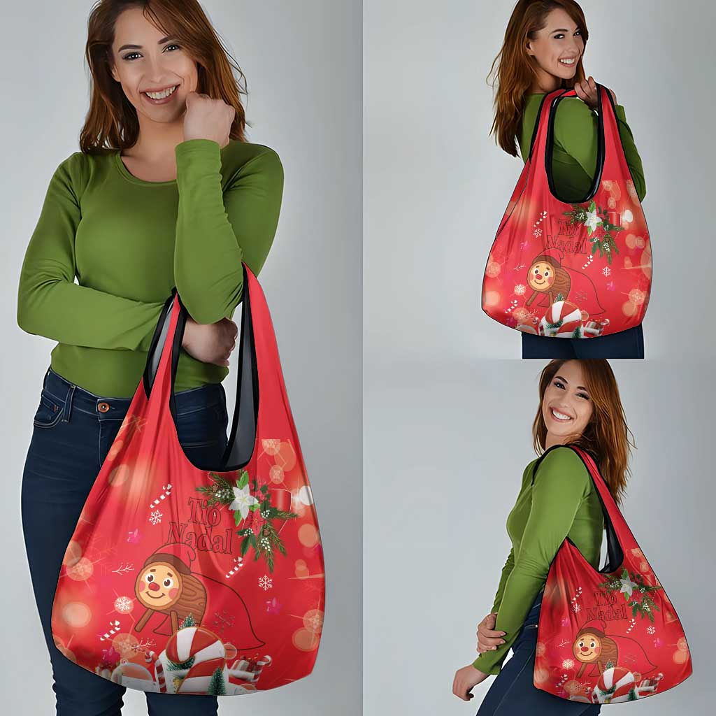 Spain Tio de Nadal Christmas Grocery Bag Traditional Christmas Log Red Version