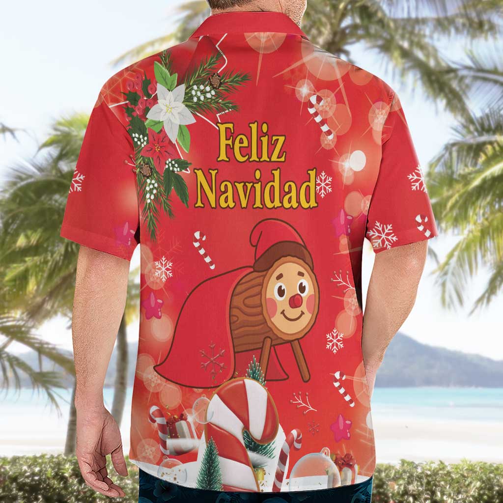 Spain Tio de Nadal Christmas Hawaiian Shirt Traditional Christmas Log Red Version - Wonder Print Shop