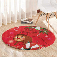 Spain Tió de Nadal Christmas Round Carpet Traditional Christmas Log Red Version