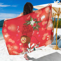 Spain Tio de Nadal Christmas Sarong Traditional Christmas Log Red Version - Wonder Print Shop