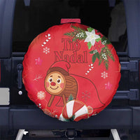 Spain Tio de Nadal Christmas Spare Tire Cover Traditional Christmas Log Red Version - Wonder Print Shop