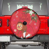Spain Tio de Nadal Christmas Spare Tire Cover Traditional Christmas Log Red Version - Wonder Print Shop