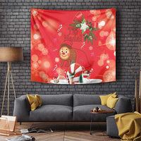 Spain Tio de Nadal Christmas Tapestry Traditional Christmas Log Red Version - Wonder Print Shop