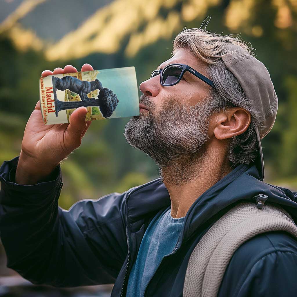 Spain El Oso y el Madrono 4 in 1 Can Cooler Tumbler Madrid City Watercolor - Wonder Print Shop