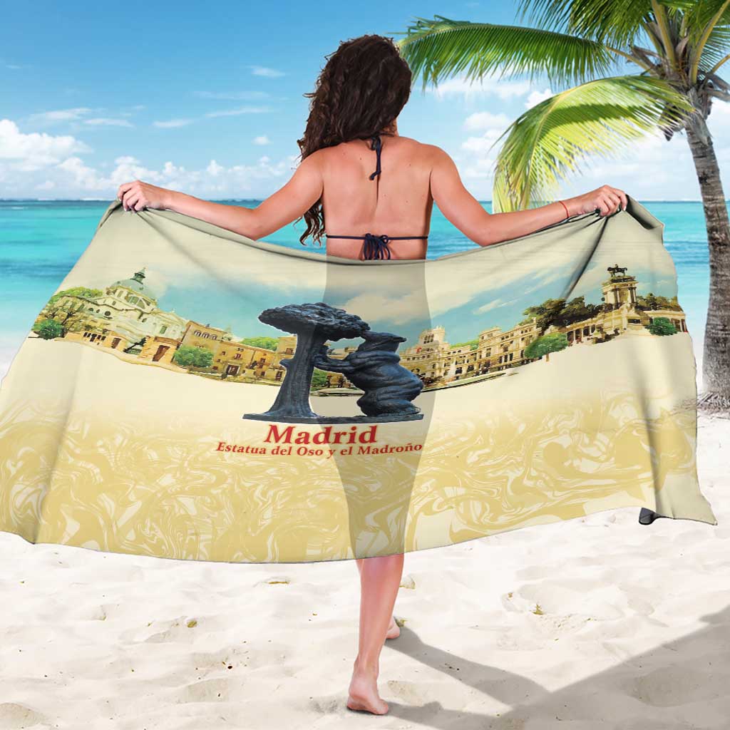 Spain El Oso y el Madrono Sarong Madrid City Watercolor - Wonder Print Shop