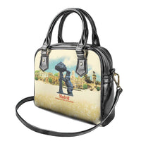 Spain El Oso y el Madrono Shoulder Handbag Madrid City Watercolor