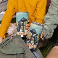 Spain El Oso y el Madrono Tumbler Cup Madrid City Watercolor - Wonder Print Shop