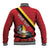 Personalized Belgium Baseball Jacket Lion Rampant With Belgium Flag Colors - Wonder Print Shop