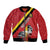 Personalized Belgium Bomber Jacket Lion Rampant With Belgium Flag Colors - Wonder Print Shop