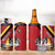 Personalized Belgium 4 in 1 Can Cooler Tumbler Lion Rampant With Belgium Flag Colors - Wonder Print Shop