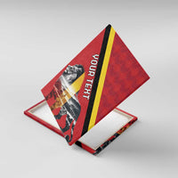 Personalized Belgium Canvas Wall Art Lion Rampant With Belgium Flag Colors - Wonder Print Shop