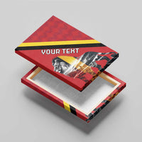 Personalized Belgium Canvas Wall Art Lion Rampant With Belgium Flag Colors - Wonder Print Shop