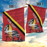 Personalized Belgium Garden Flag Lion Rampant With Belgium Flag Colors - Wonder Print Shop