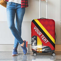Personalized Belgium Luggage Cover Lion Rampant With Belgium Flag Colors - Wonder Print Shop