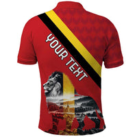 Personalized Belgium Polo Shirt Lion Rampant With Belgium Flag Colors - Wonder Print Shop