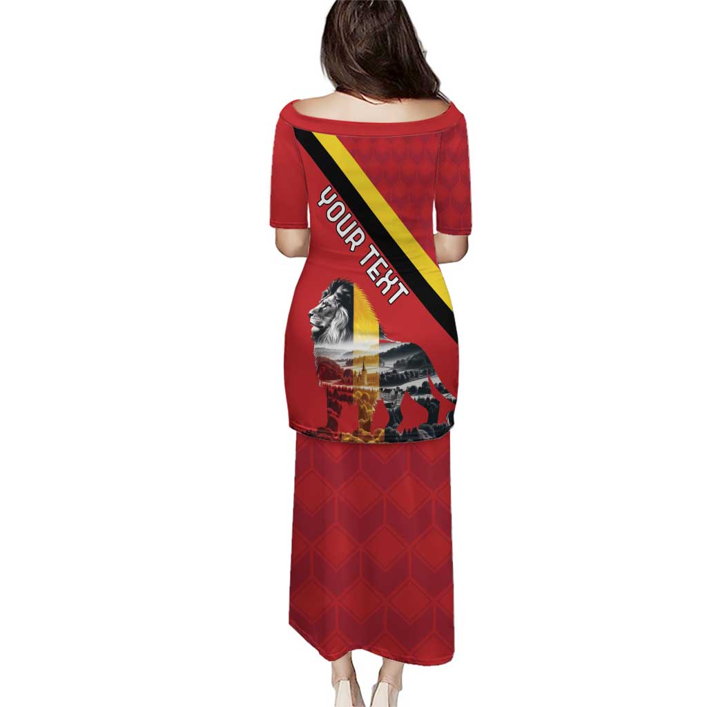 Personalized Belgium Puletasi Lion Rampant With Belgium Flag Colors - Wonder Print Shop
