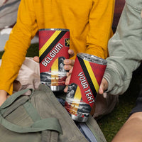 Personalized Belgium Tumbler Cup Lion Rampant With Belgium Flag Colors - Wonder Print Shop