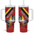 Personalized Belgium Tumbler With Handle Lion Rampant With Belgium Flag Colors - Wonder Print Shop