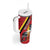 Personalized Belgium Tumbler With Handle Lion Rampant With Belgium Flag Colors - Wonder Print Shop