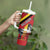 Personalized Belgium Tumbler With Handle Lion Rampant With Belgium Flag Colors - Wonder Print Shop