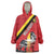 Personalized Belgium Wearable Blanket Hoodie Lion Rampant With Belgium Flag Colors - Wonder Print Shop