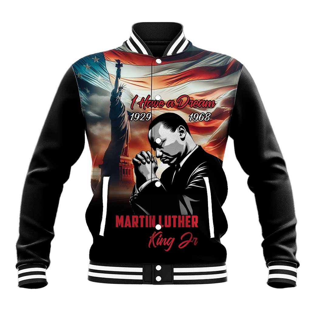 I Have a Dream MLK Day Baseball Jacket The Time Is Always Right To Do What Is Right - Wonder Print Shop