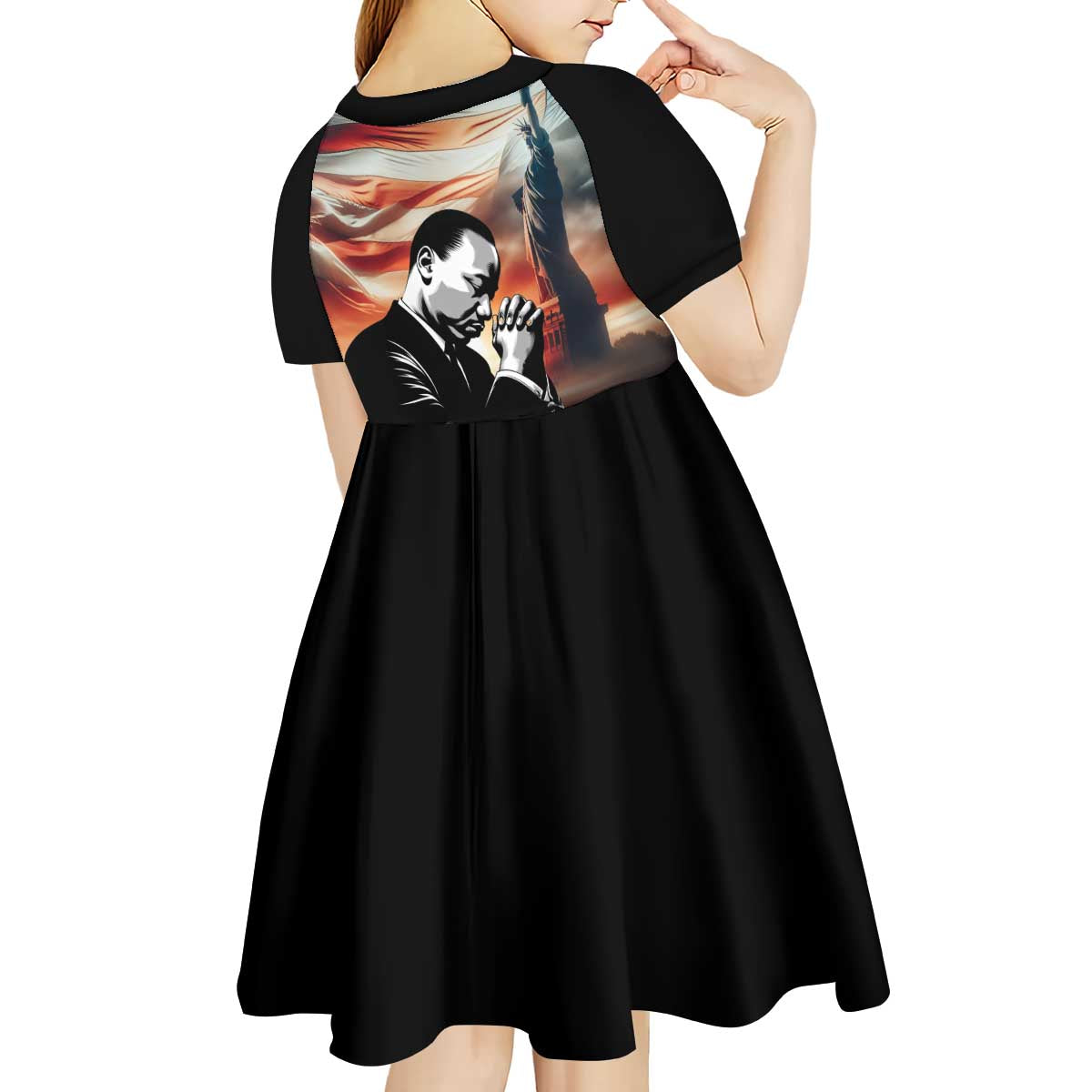 I Have a Dream MLK Day Kid Short Sleeve Dress The Time Is Always Right To Do What Is Right - Wonder Print Shop