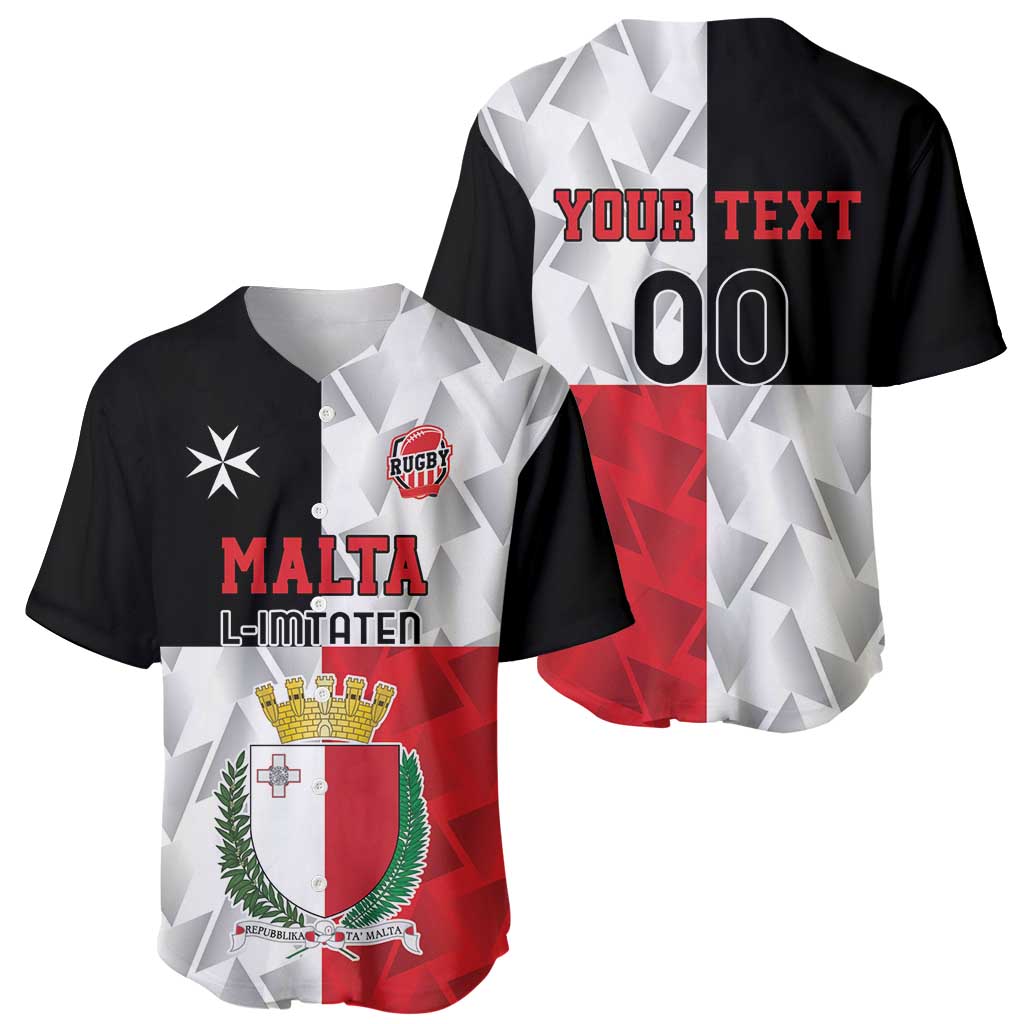 Custom Malta Rugby Baseball Jersey L-imtaten Go Champions - Wonder Print Shop