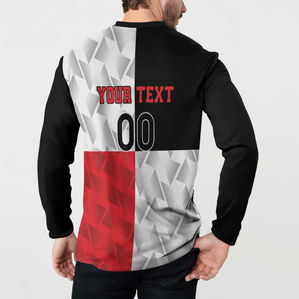 Custom Malta Rugby Button Sweatshirt L-imtaten Go Champions - Wonder Print Shop