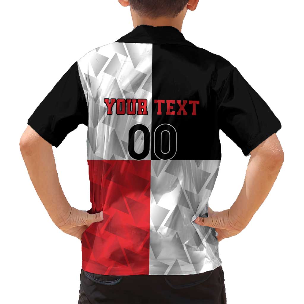 Custom Malta Rugby Family Matching Long Sleeve Bodycon Dress and Hawaiian Shirt L-imtaten Go Champions - Wonder Print Shop