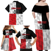Custom Malta Rugby Family Matching Off Shoulder Maxi Dress and Hawaiian Shirt L-imtaten Go Champions - Wonder Print Shop