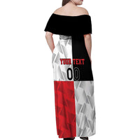 Custom Malta Rugby Family Matching Off Shoulder Maxi Dress and Hawaiian Shirt L-imtaten Go Champions - Wonder Print Shop