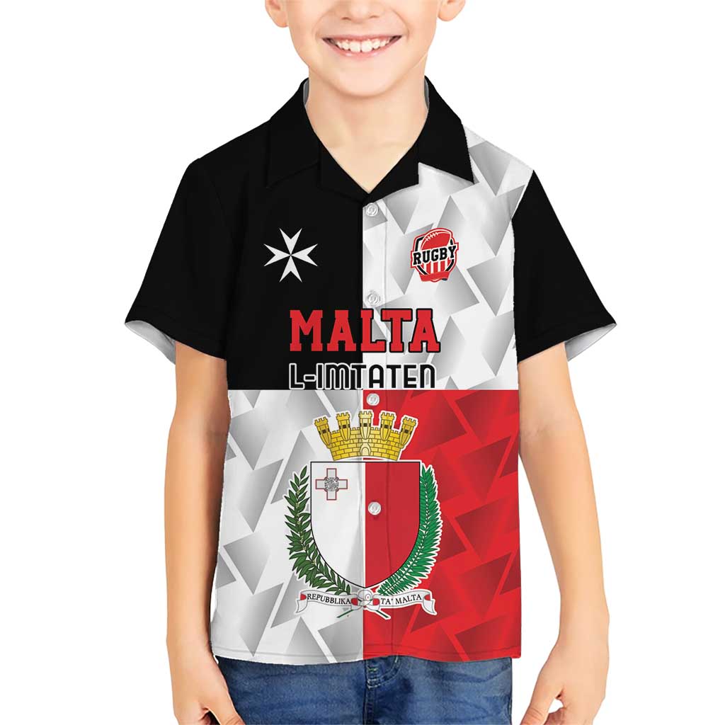 Custom Malta Rugby Family Matching Short Sleeve Bodycon Dress and Hawaiian Shirt L-imtaten Go Champions - Wonder Print Shop