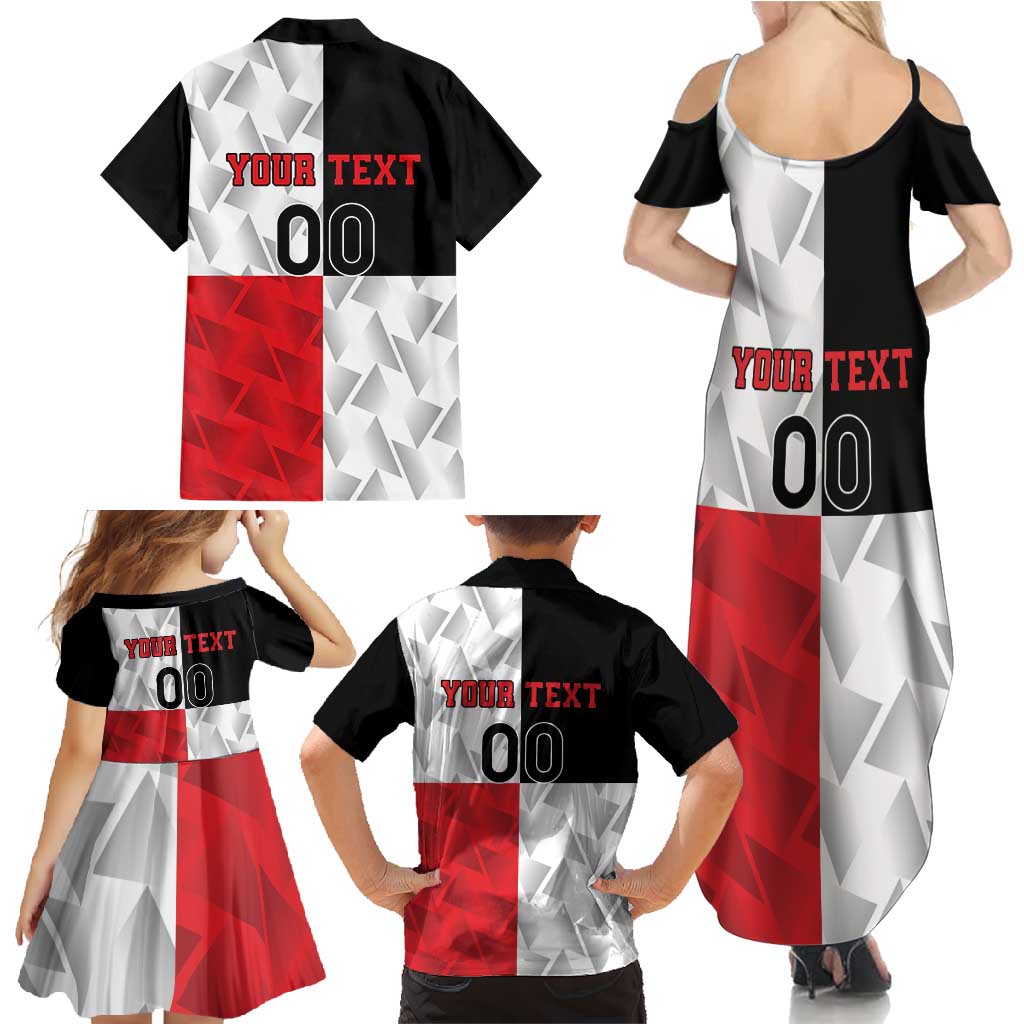 Custom Malta Rugby Family Matching Summer Maxi Dress and Hawaiian Shirt L-imtaten Go Champions - Wonder Print Shop