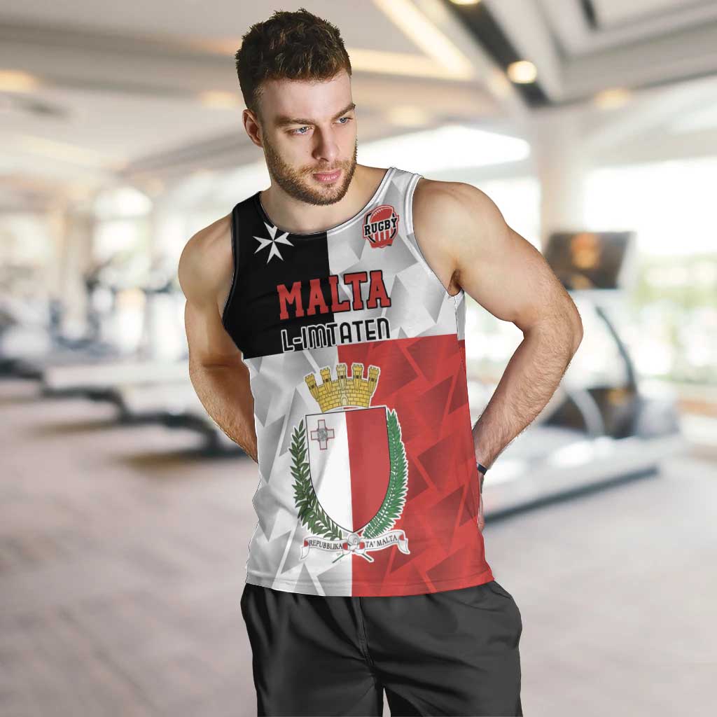 Custom Malta Rugby Men Tank Top L-imtaten Go Champions - Wonder Print Shop