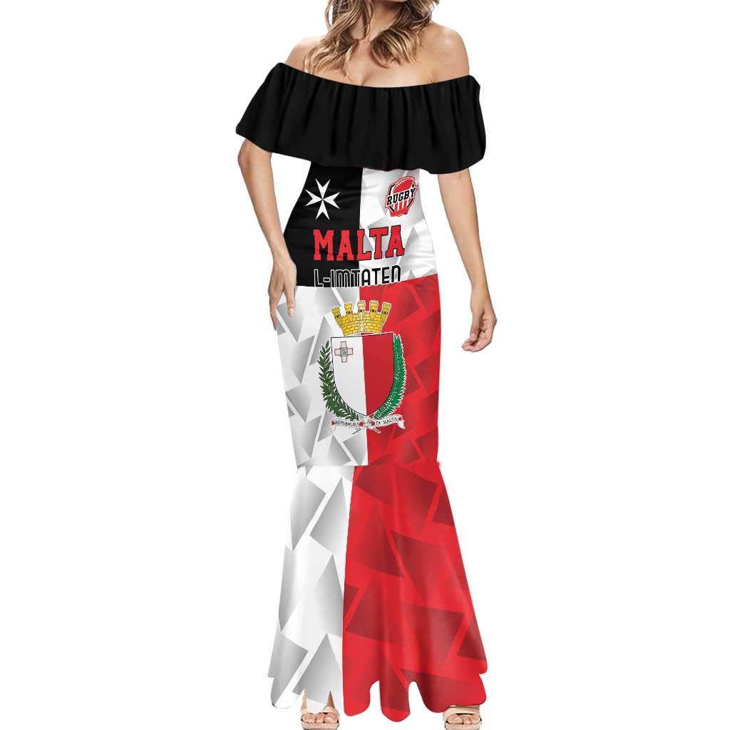 Custom Malta Rugby Mermaid Dress L-imtaten Go Champions - Wonder Print Shop