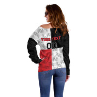 Custom Malta Rugby Off Shoulder Sweater L-imtaten Go Champions - Wonder Print Shop