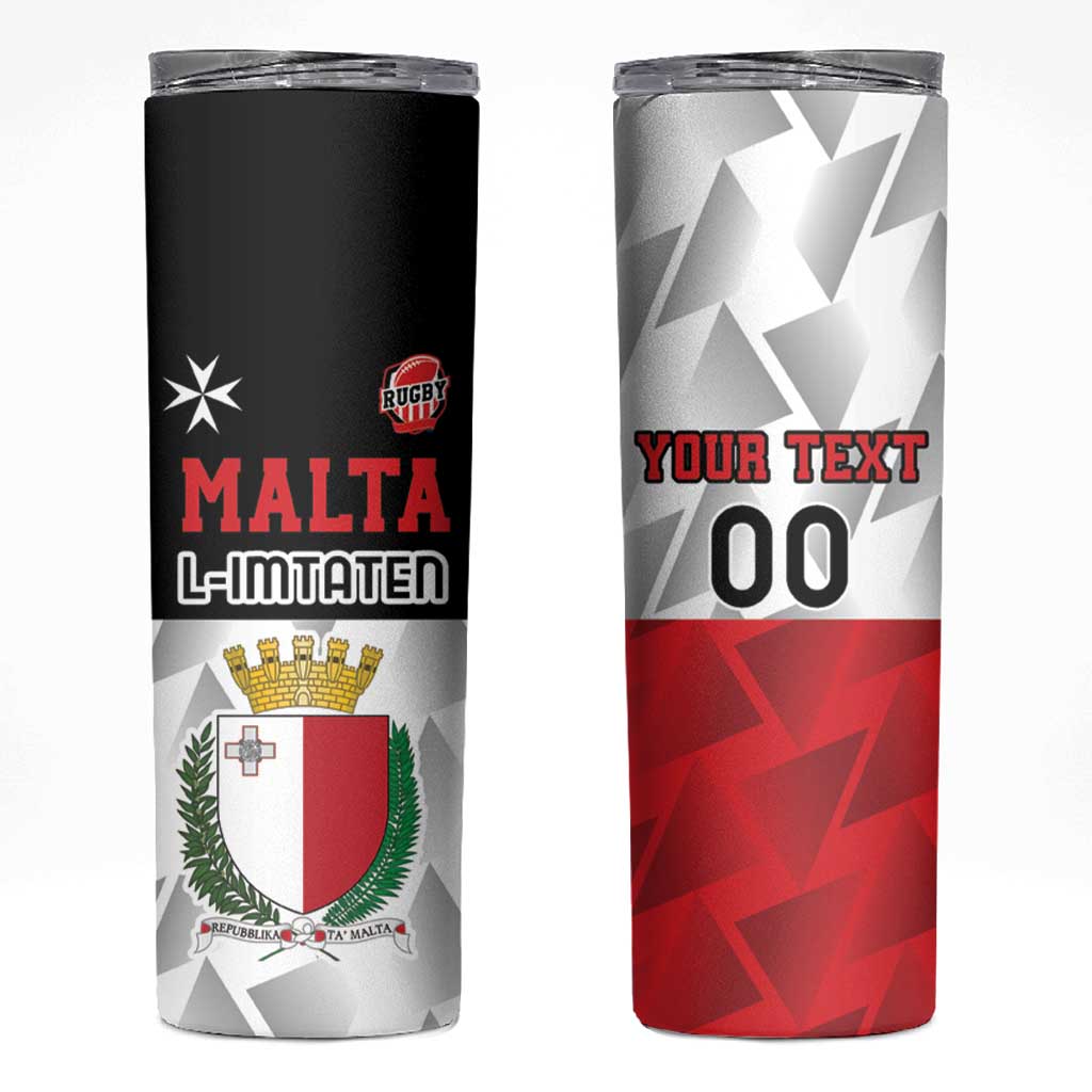 Custom Malta Rugby Skinny Tumbler L-imtaten Go Champions - Wonder Print Shop