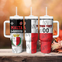 Custom Malta Rugby Tumbler With Handle L-imtaten Go Champions - Wonder Print Shop