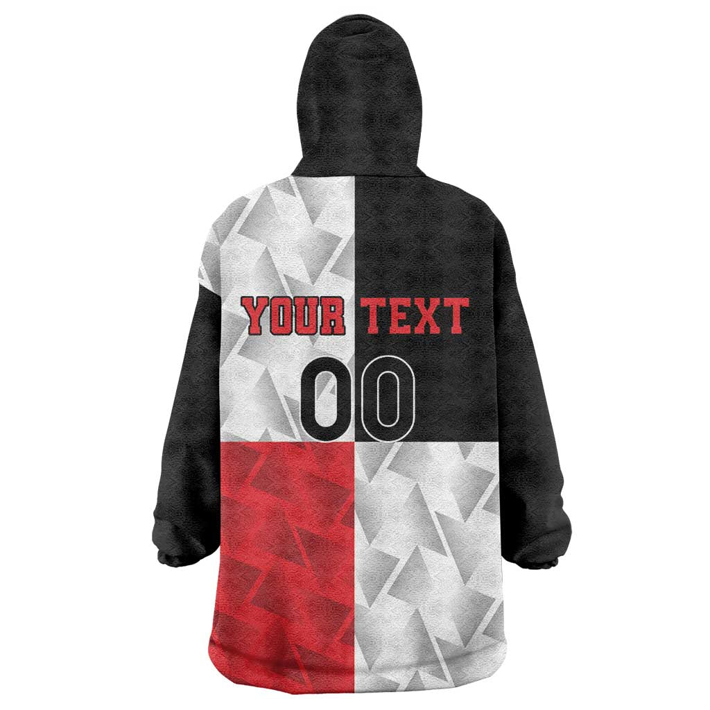 Custom Malta Rugby Wearable Blanket Hoodie L-imtaten Go Champions - Wonder Print Shop