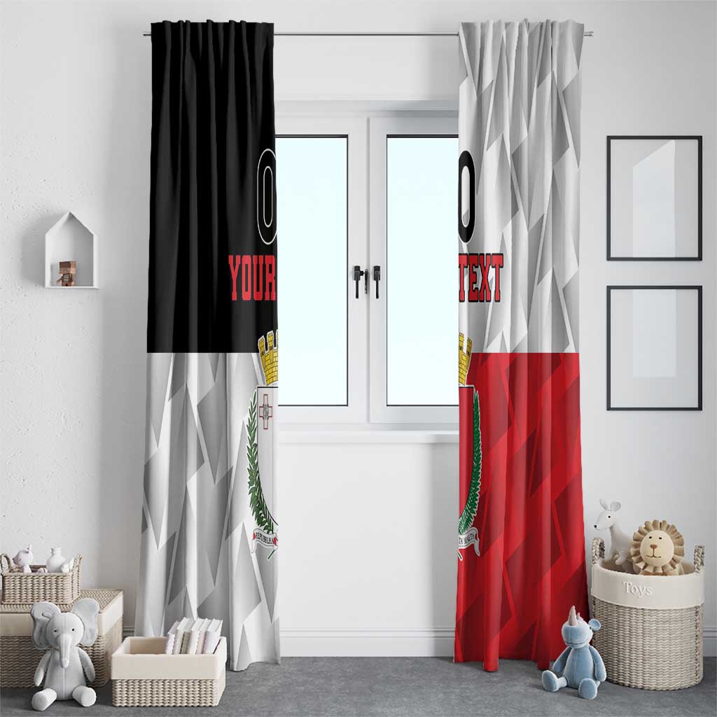 Custom Malta Rugby Window Curtain L-imtaten Go Champions - Wonder Print Shop