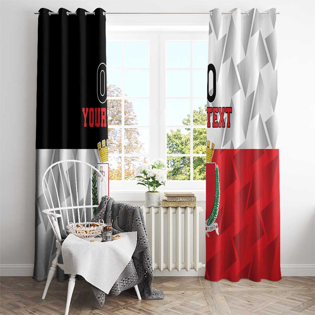 Custom Malta Rugby Window Curtain L-imtaten Go Champions - Wonder Print Shop