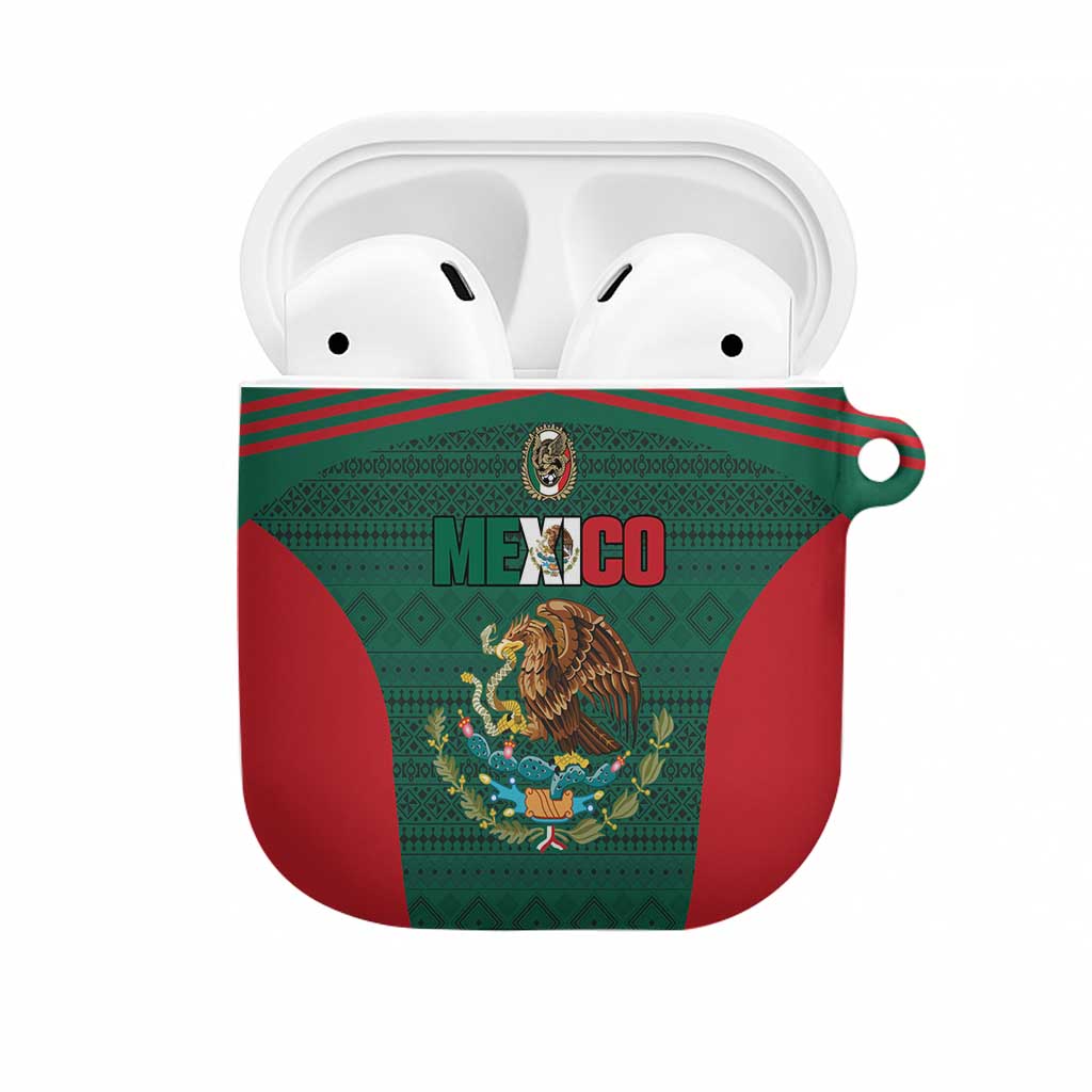 Mexico Football AirPods Case Aztec Eagle Spirit - Wonder Print Shop