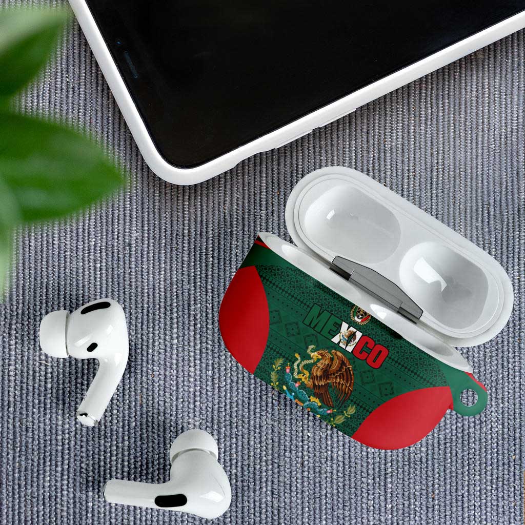 Mexico Football AirPods Case Aztec Eagle Spirit - Wonder Print Shop