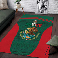 Mexico Football Area Rug Aztec Eagle Spirit - Wonder Print Shop