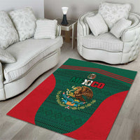 Mexico Football Area Rug Aztec Eagle Spirit - Wonder Print Shop