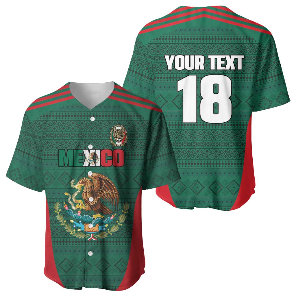 Custom Mexico Football Baseball Jersey Aztec Eagle Spirit - Wonder Print Shop