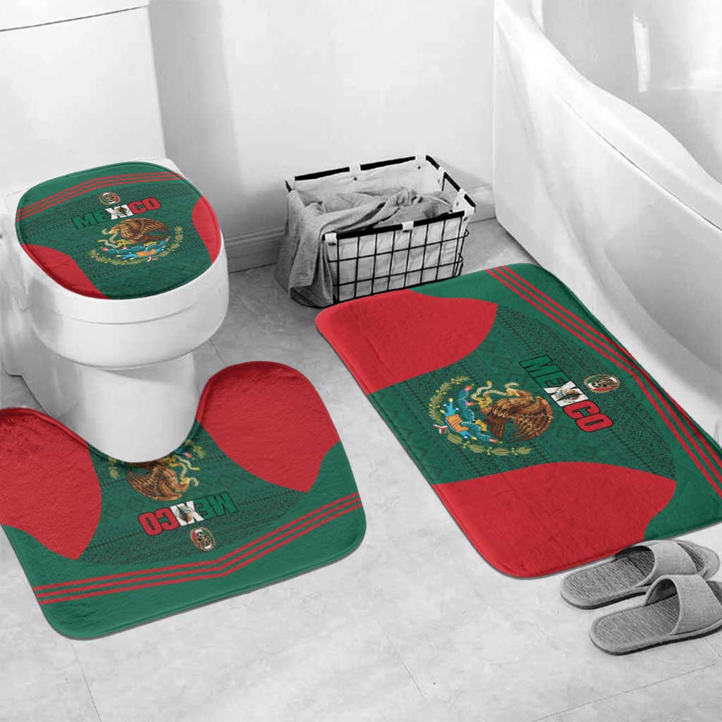 Mexico Football Bathroom Set Aztec Eagle Spirit - Wonder Print Shop