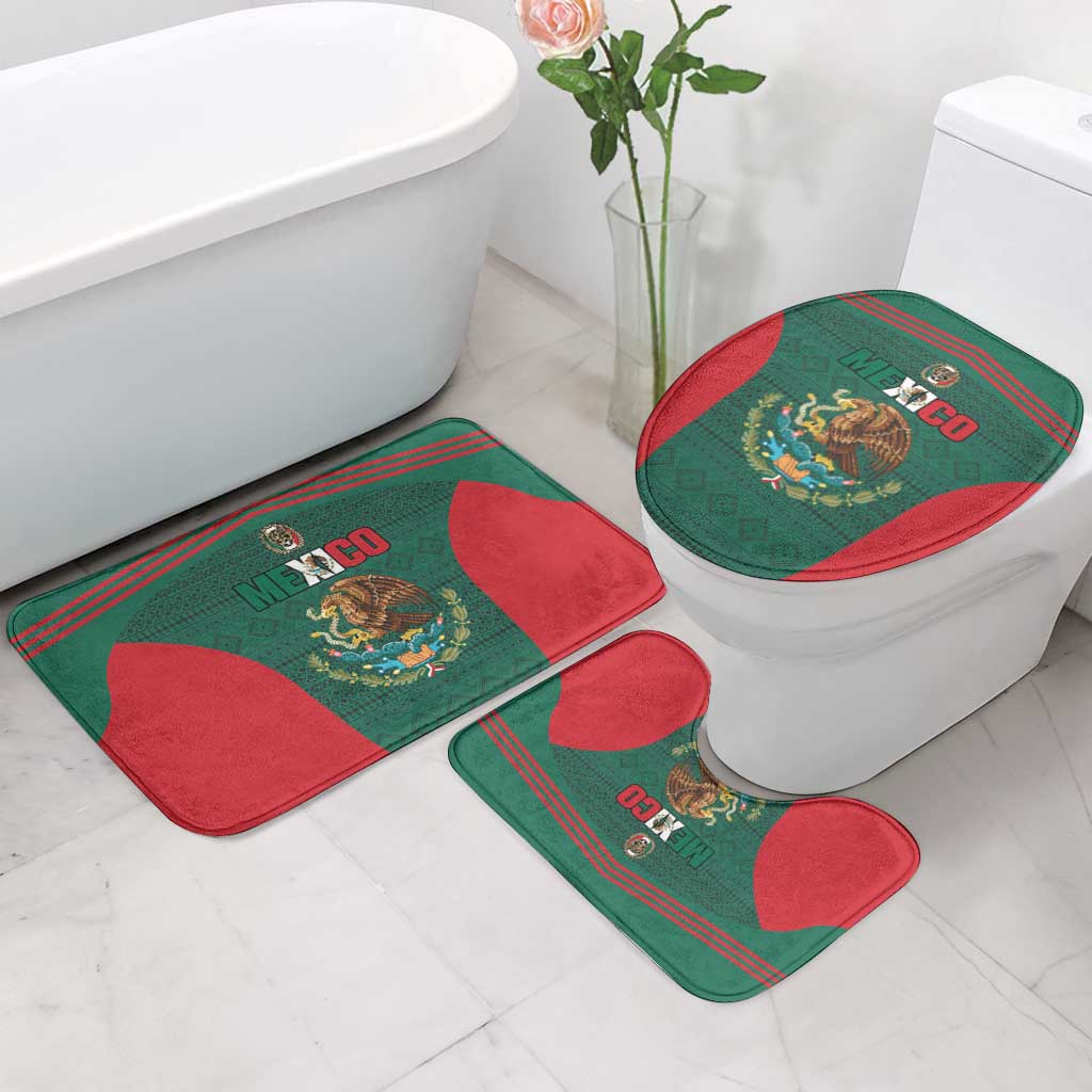 Mexico Football Bathroom Set Aztec Eagle Spirit - Wonder Print Shop